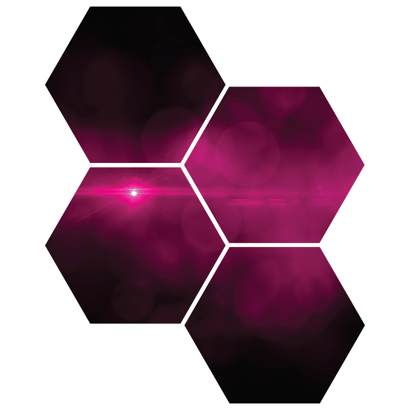 octagon pink lights