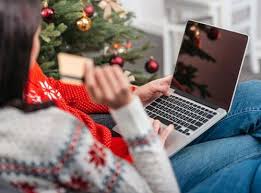 Holiday shopping on a computer