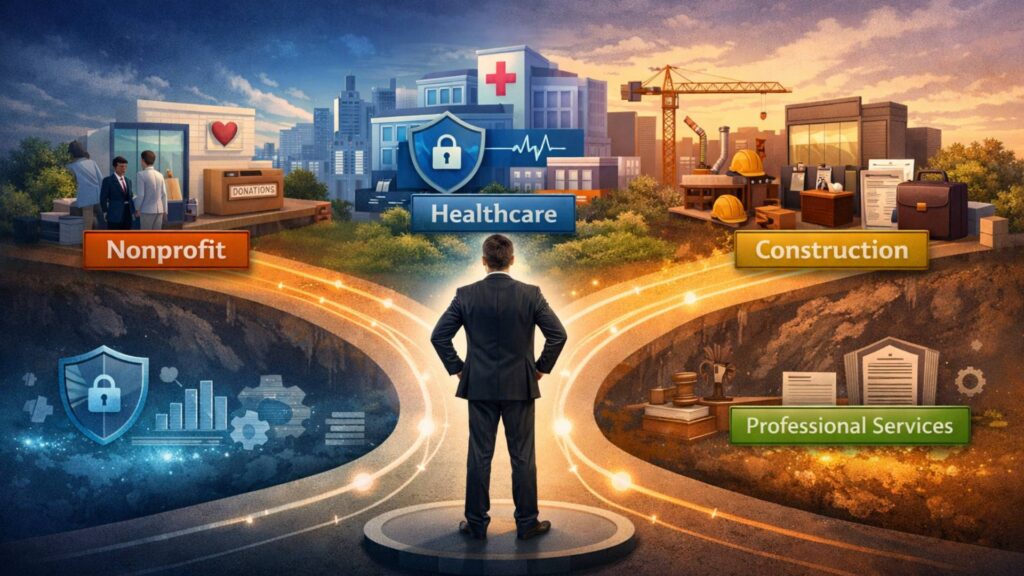 vCISO servicing clients by industry.